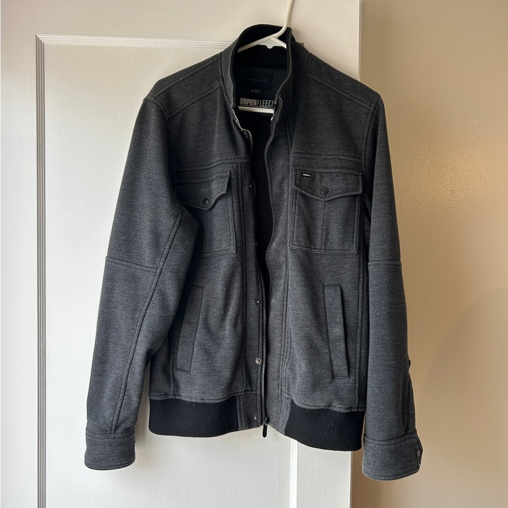 O’Neill Super Fleece Full Zip Jacket Gray Men’s Size Small